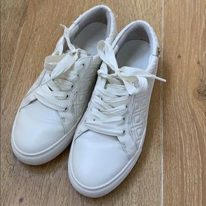 White leather Tory Burch sneaker with stitching